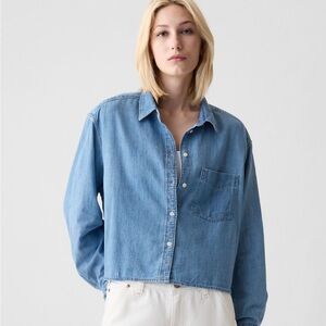 GAP Women’s Cropped Denim Shirt S